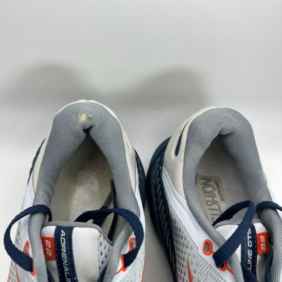 Brooks Adrenaline GTS 22 Shoes Mens Size 8.5 D Gray Red Running Trainer Cushion - Picture 5 of 11